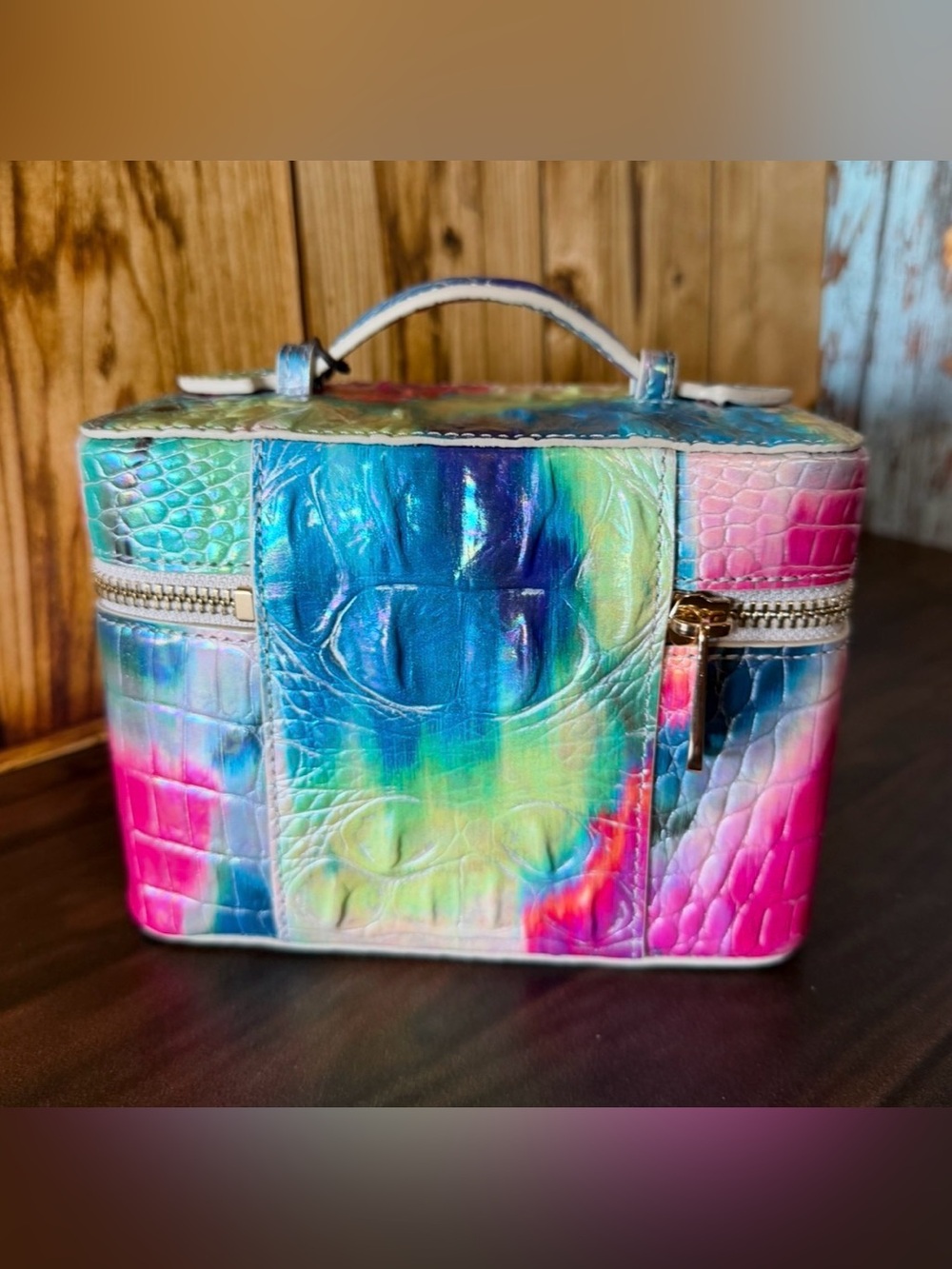 BRAHMIN SMALL CHARMAINE MELBOURNE Makeup Bag Leather IMPRESSION NWT FIRM $ - Picture 13 of 14
